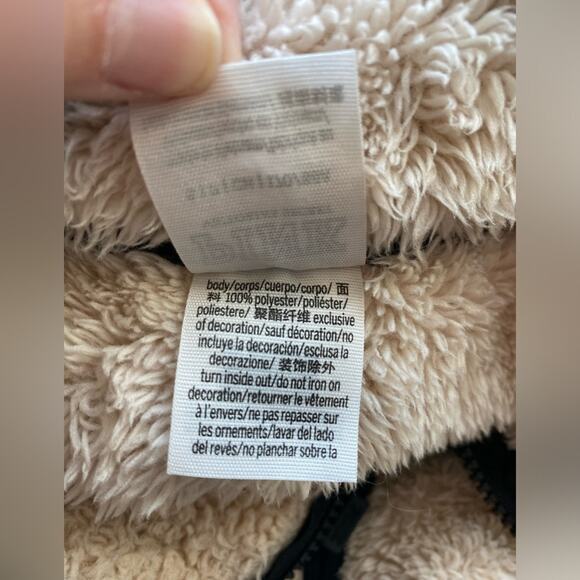Victoria's Secret PINK Women's S Neutral Cream Soft Teddy Sherpa Cozy Pullover - Picture 7 of 8